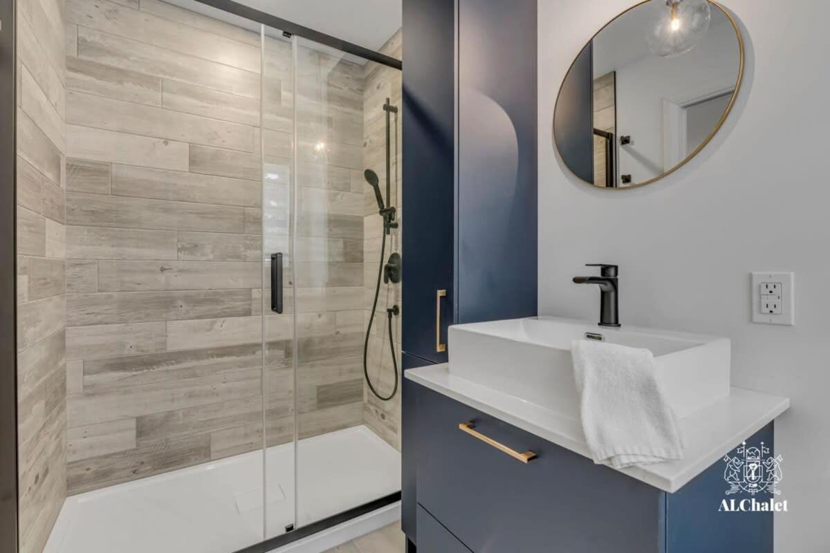 Chalet Bellevue Luxe Avec Spa Et Local A Velo Pont-Rouge Bagian luar foto