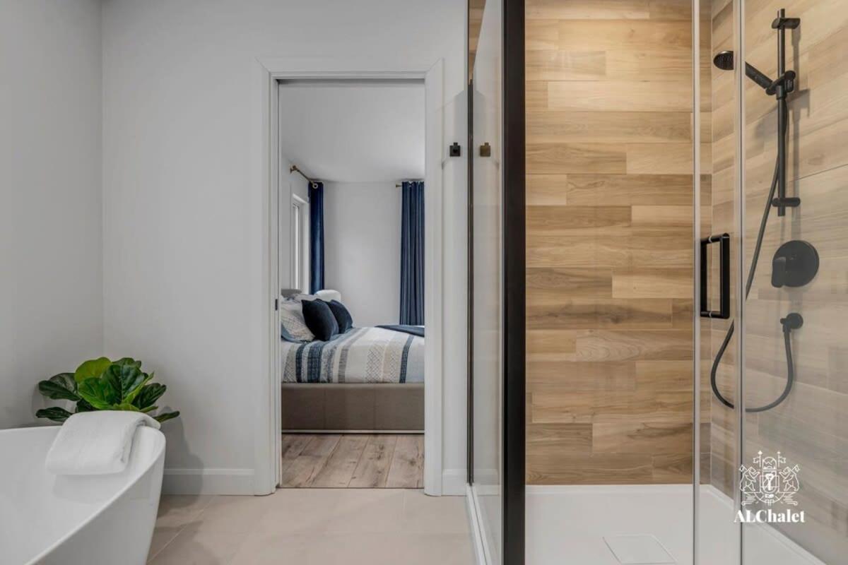 Chalet Bellevue Luxe Avec Spa Et Local A Velo Pont-Rouge Bagian luar foto