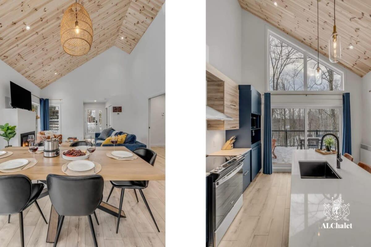 Chalet Bellevue Luxe Avec Spa Et Local A Velo Pont-Rouge Bagian luar foto