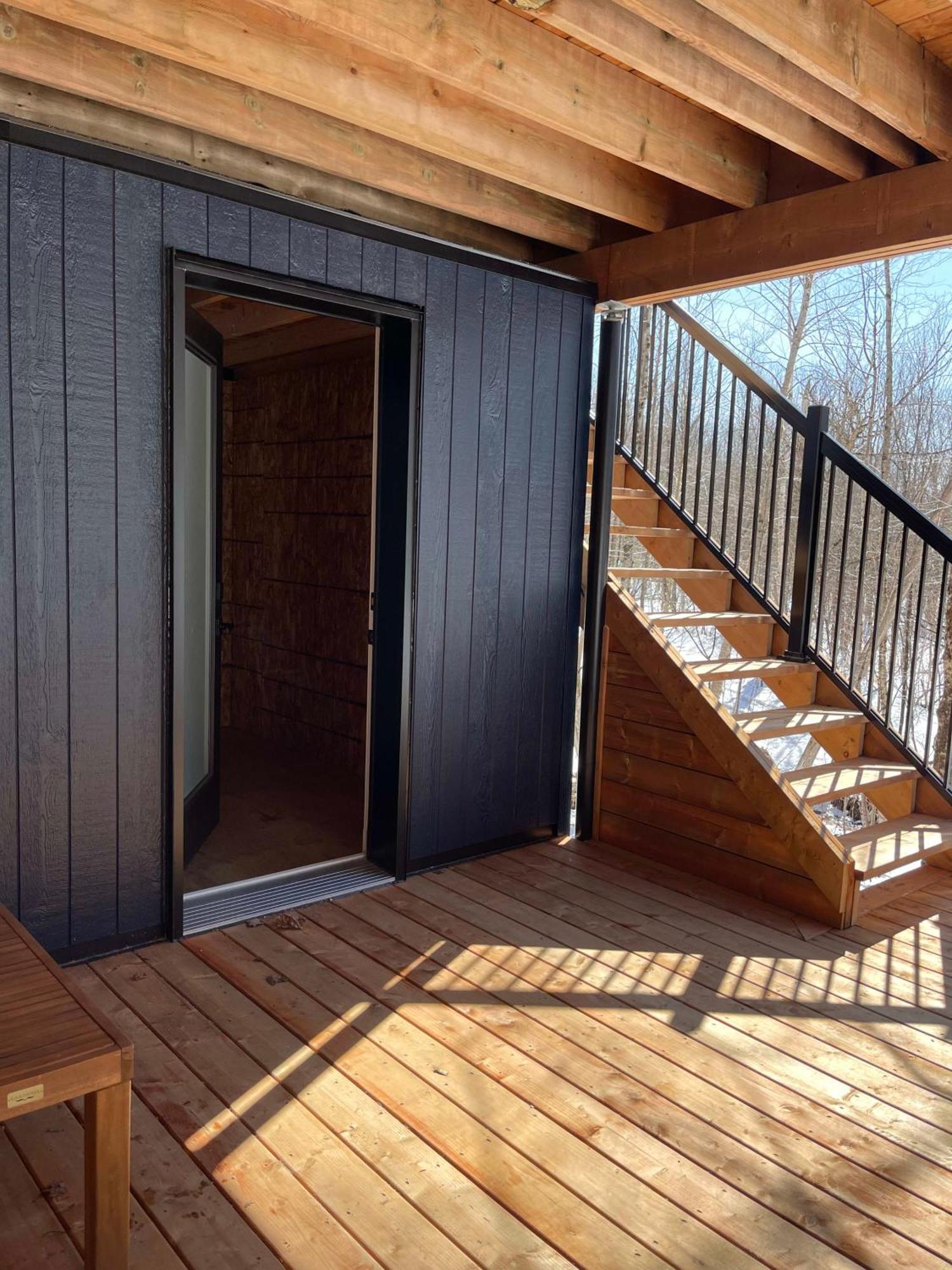 Chalet Bellevue Luxe Avec Spa Et Local A Velo Pont-Rouge Bagian luar foto