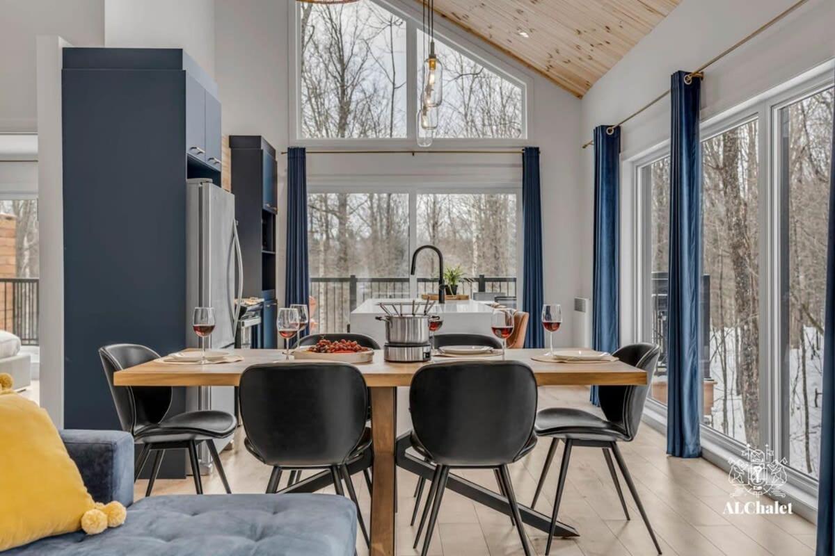 Chalet Bellevue Luxe Avec Spa Et Local A Velo Pont-Rouge Bagian luar foto