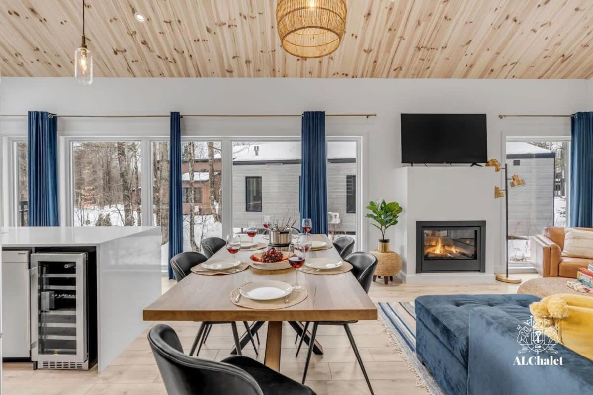 Chalet Bellevue Luxe Avec Spa Et Local A Velo Pont-Rouge Bagian luar foto