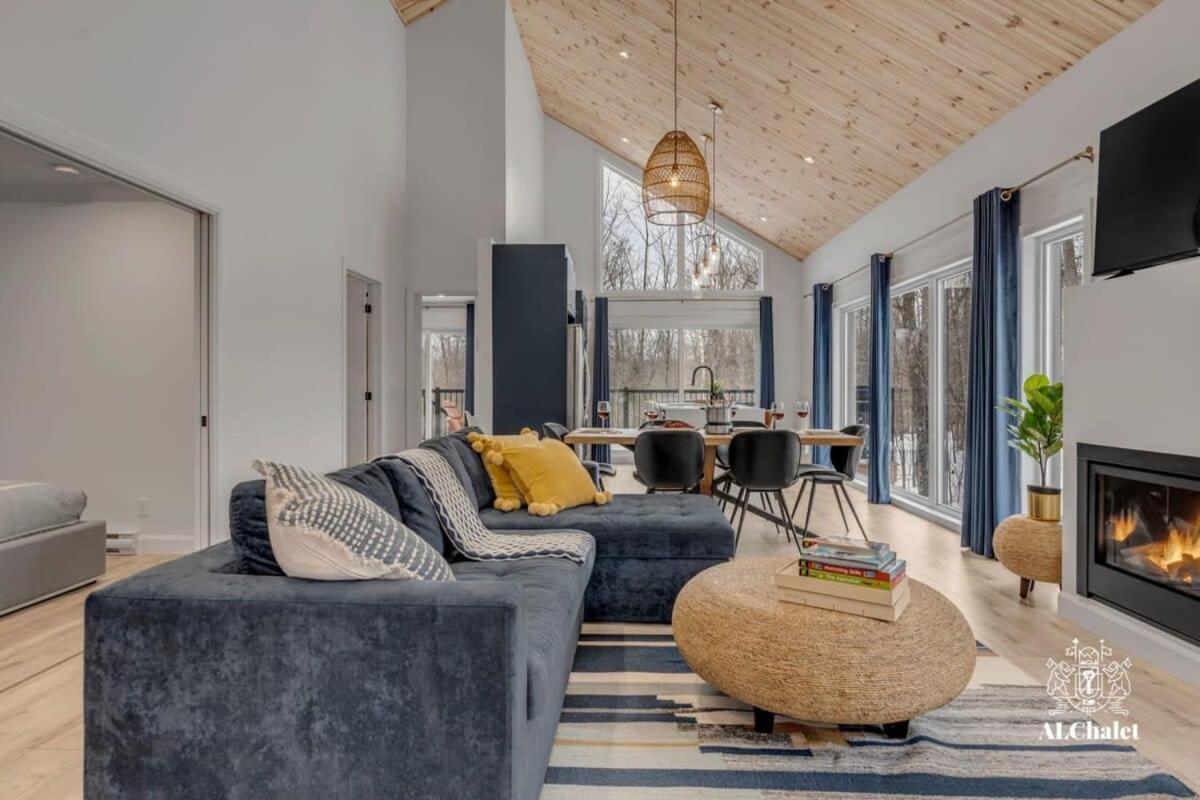 Chalet Bellevue Luxe Avec Spa Et Local A Velo Pont-Rouge Bagian luar foto