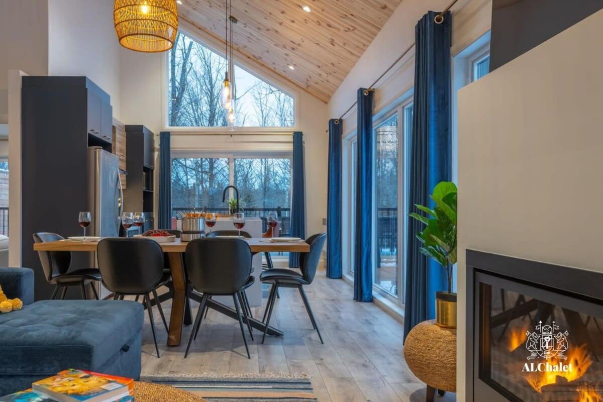 Chalet Bellevue Luxe Avec Spa Et Local A Velo Pont-Rouge Bagian luar foto