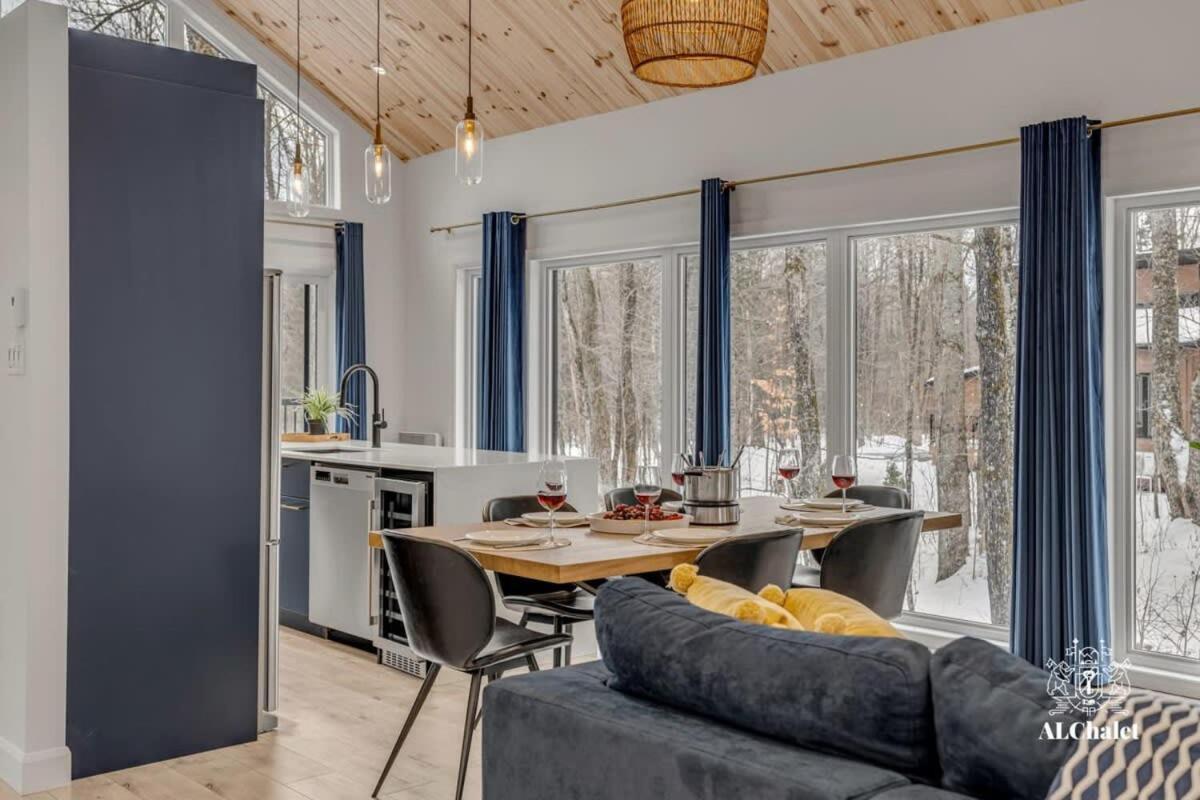 Chalet Bellevue Luxe Avec Spa Et Local A Velo Pont-Rouge Bagian luar foto