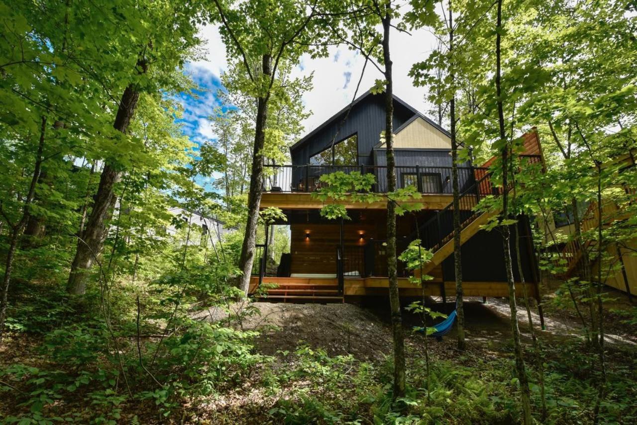 Chalet Bellevue Luxe Avec Spa Et Local A Velo Pont-Rouge Bagian luar foto